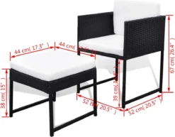 La Dolce Vita - Salon De Jardin 11 Pièces - Salon De Terrasse - Salon De Jardin Avec Chaises Et Table - Salon De Plein Air Avec Coussins Poly Rotin Noir -Jardin Meubles Magasin 1200x939 1