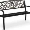 Relaxdays Banc De Jardin Antique - Banc De Parc - Banc De Balcon Deux Places - Fonte - Banc De Jardin Schwarz-Bronze