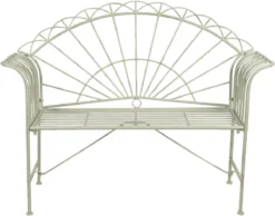 Banc De Jardin 123 * 47 * 98 Cm Vert Fer Rectangle Arches Banc Banc Extérieur Jardin Mobilier De Jardin De Jardin