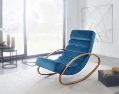 Nancy's Nephi Relax Armchair - Chaise Longue - Chaise Berçante - Fonction D'inclinaison - Fauteuil - Chaise Longue à Bascule - Chaise Longue - Rose - Or - Velours -Jardin Meubles Magasin 1200x945