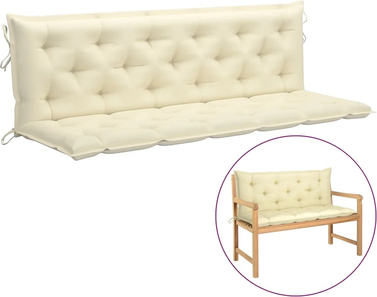 Prolenta Premium - Rocking Chair - Coussin Pour Rocking Chair 180 Cm Tissu Blanc Crème - Wit - Balançoire 1 Prolenta Premium - Rocking Chair - Coussin Pour Rocking Chair 180 Cm Tissu Blanc Crème - Wit - Balançoire