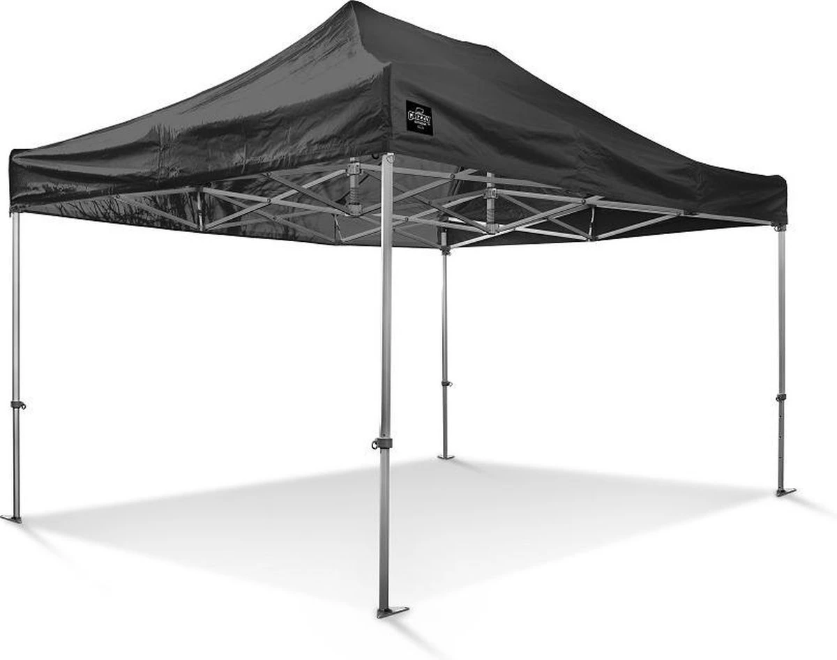 Tente De Fête Easy-Up 3x4,5 M Tente Pliante GO-UP40 Mm Aluminium Noir Incl. Sac De Transport Gratuit Sur Roulettes Et Kit D'arrimage Avec Piquets 1 Tente De Fête Easy-Up 3x4,5 M Tente Pliante GO-UP40 Mm Aluminium Noir Incl. Sac De Transport Gratuit Sur Roulettes Et Kit D'arrimage Avec Piquets