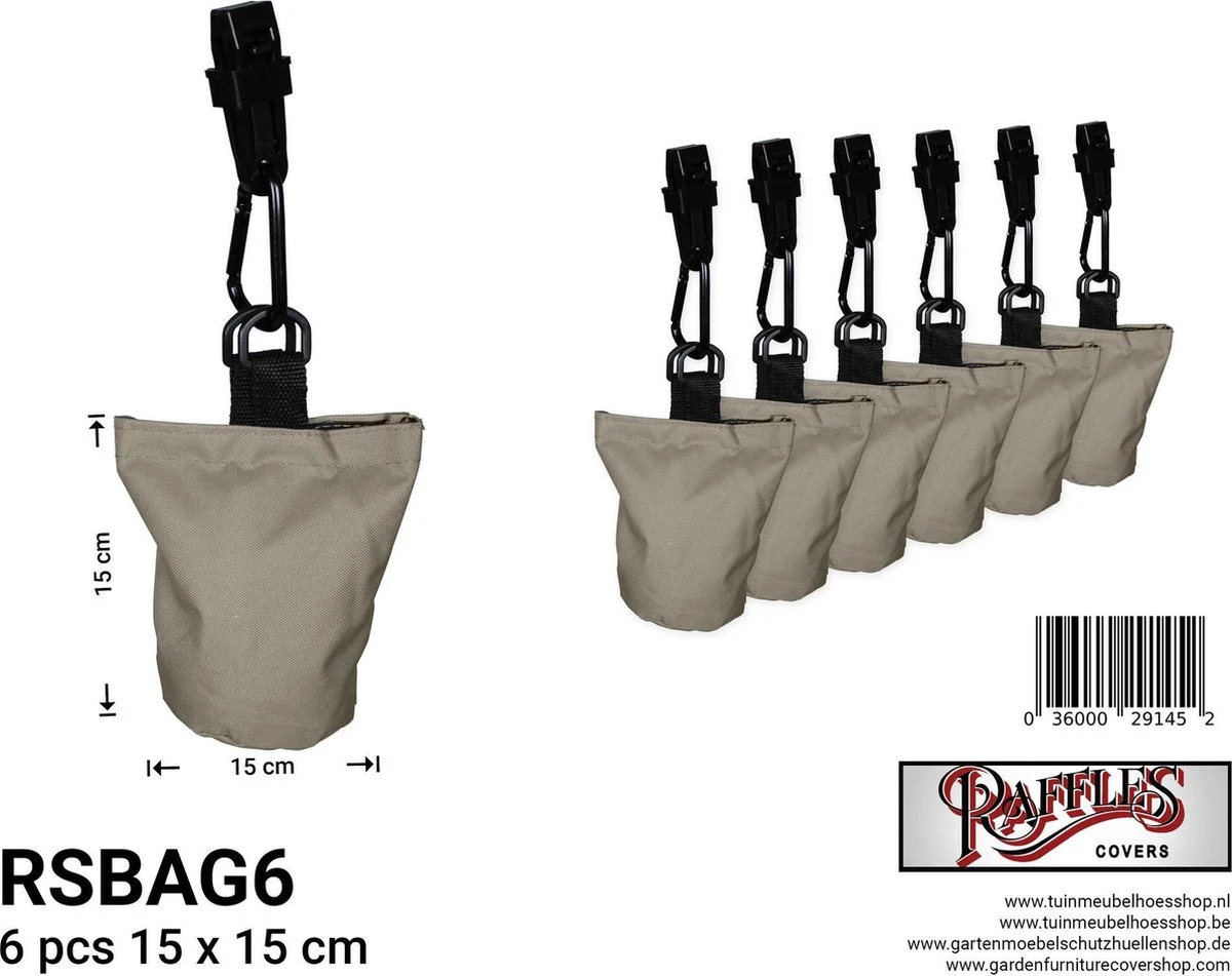 6 Sacs De Sable Contre Le Vent Ou Le Coup De Votre Housse RSBAG6 1 6 Sacs De Sable Contre Le Vent Ou Le Coup De Votre Housse RSBAG6