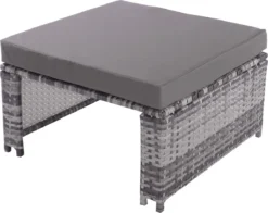 Ensemble De Meubles De Jardin En Rotin 5 Pièces - Ensemble De Salon De Terrasse Avec Auvent - Coussins Lavables Tissés Résistants Aux Intempéries Tissé Gris + Coussins Gris -Jardin Meubles Magasin 1200x954 6