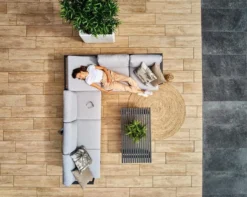 Hartman Calabria Corner Lounge Set Gris Clair Avec Table D'Appoint Calabria -Jardin Meubles Magasin 1200x956 5