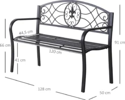 Outsunny Canapé De Jardin 2 Places Banc Mobilier De Jardin Canapé En Métal Avec Accoudoirs Inoxydable 84B-284 10 Outsunny Canapé De Jardin 2 Places Banc Mobilier De Jardin Canapé En Métal Avec Accoudoirs Inoxydable 84B-284 -Jardin Meubles Magasin 1200x957
