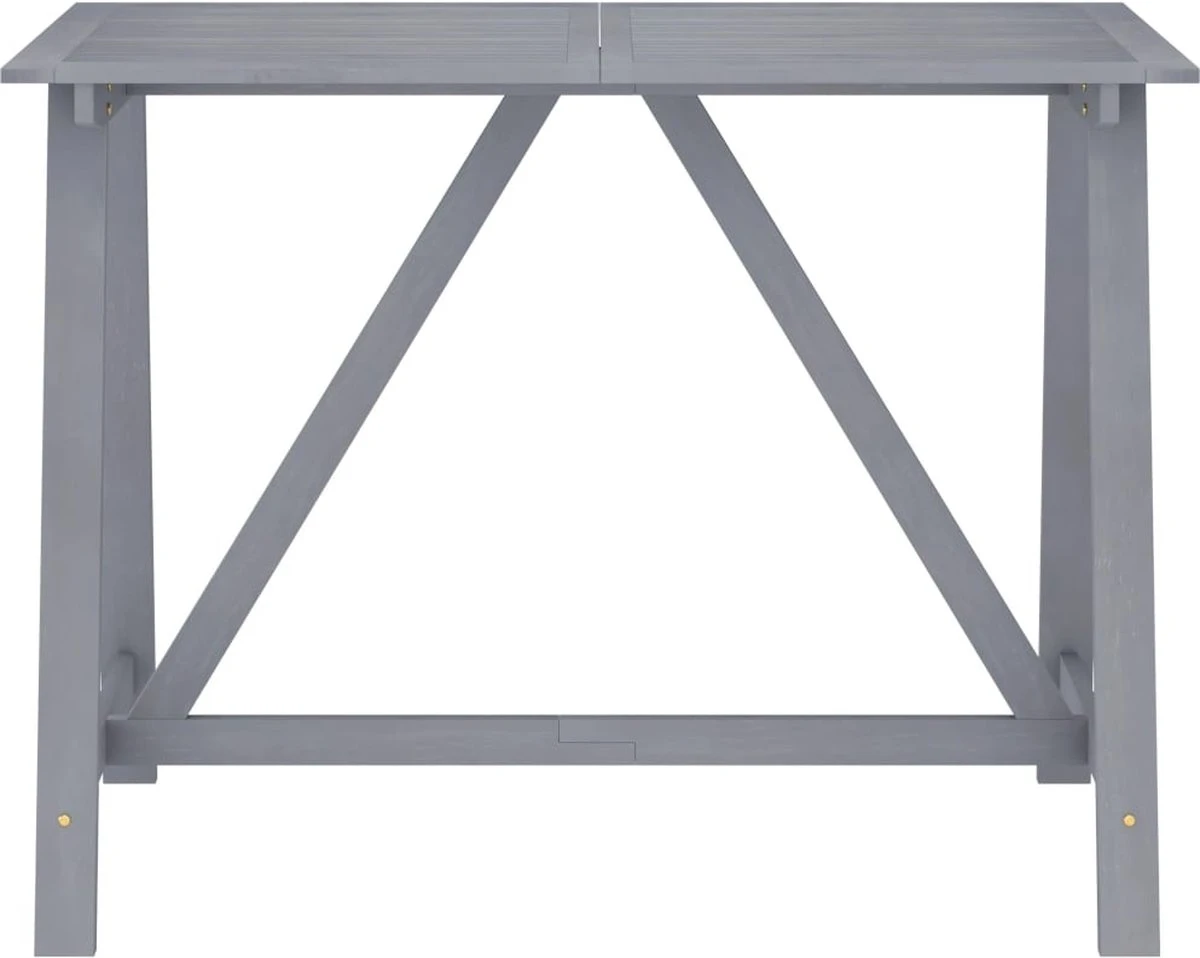 Ensemble De Bar De Jardin Premium - Ensemble De Bar De Jardin 5 Pièces Bois D'acacia Massif Gris 5 Ensemble De Bar De Jardin Premium - Ensemble De Bar De Jardin 5 Pièces Bois D'acacia Massif Gris – Image 5