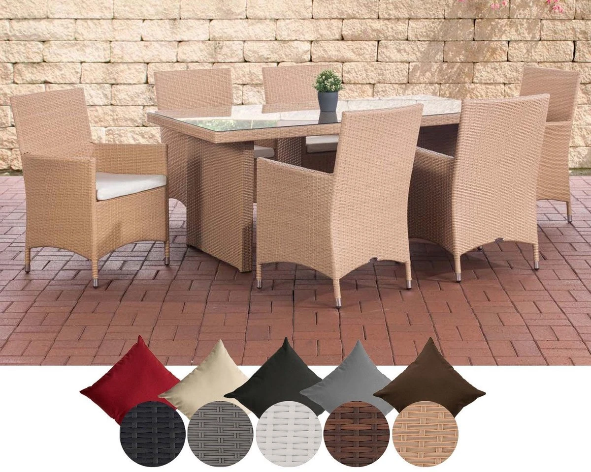 Ensemble De Jardin Clp Avignon - Poly Rotin - Sable - Couverture Coloris Blanc Cassé 9 Ensemble De Jardin Clp Avignon - Poly Rotin - Sable - Couverture Coloris Blanc Cassé – Image 9