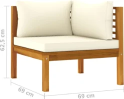 Prolenta Premium - Ensemble De Salon 6 Pièces Avec Coussins Couleur Crème En Bois D'acacia Massif 21 Prolenta Premium - Ensemble De Salon 6 Pièces Avec Coussins Couleur Crème En Bois D'acacia Massif -Jardin Meubles Magasin 1200x960 4