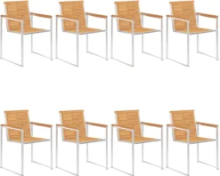 Prolenta Premium - Chaises De Jardin De Jardin 8 Pcs Avec Coussins En Teck Massif -Jardin Meubles Magasin 1200x963 1