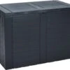 Pro Garden Parya Garden- Boîte De Opbergbox Boîte à Coussins - Boîte De Jardin 170 Litres - Grijs- 75 X 44 X 53 Cm