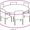 DistriCover Housse Pour Ensemble De Jardin - Avec 6/8 Chaises Ø 260 X 85 Cm Qualité Premium
