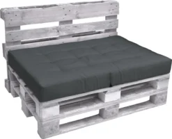Beautissu Elements - Set De Coussins Palette - 1x Coussin D'Assise 120x80 Cm & 1x Coussin De Dossier 120x40 Cm - Grijs Graphite -Jardin Meubles Magasin 1200x970 13