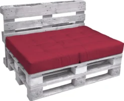 Beautissu Elements - Set De Coussins Palette - 1x Coussin D'Assise 120x80 Cm & 2x Coussin De Dossier 60x40 Cm - Rouge -Jardin Meubles Magasin 1200x970 6