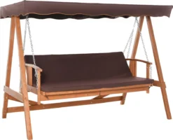 Outsunny Hollywood Balançoire Balançoire De Jardin En Bois Banc De Balançoire Fonction Inclinable 3 Personnes 84A-185 -Jardin Meubles Magasin 1200x972 1