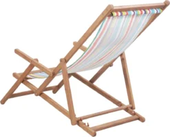 Prolenta Premium - Chaise De Plage Pliable En Tissu Et Structure En Bois Multicolore -Jardin Meubles Magasin 1200x974 3