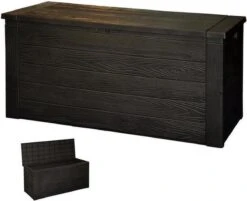 Pro Garden ProGarden - Boîte De Jardin - Boîte De Rangement De Jardin - Boîte De Rangement - Boîte De Jardin - Boîte De Rangement De Jardin - Boîte De Rangement - Boîte De Coussin - 300 Litres - Imperméable - Aspect Bois