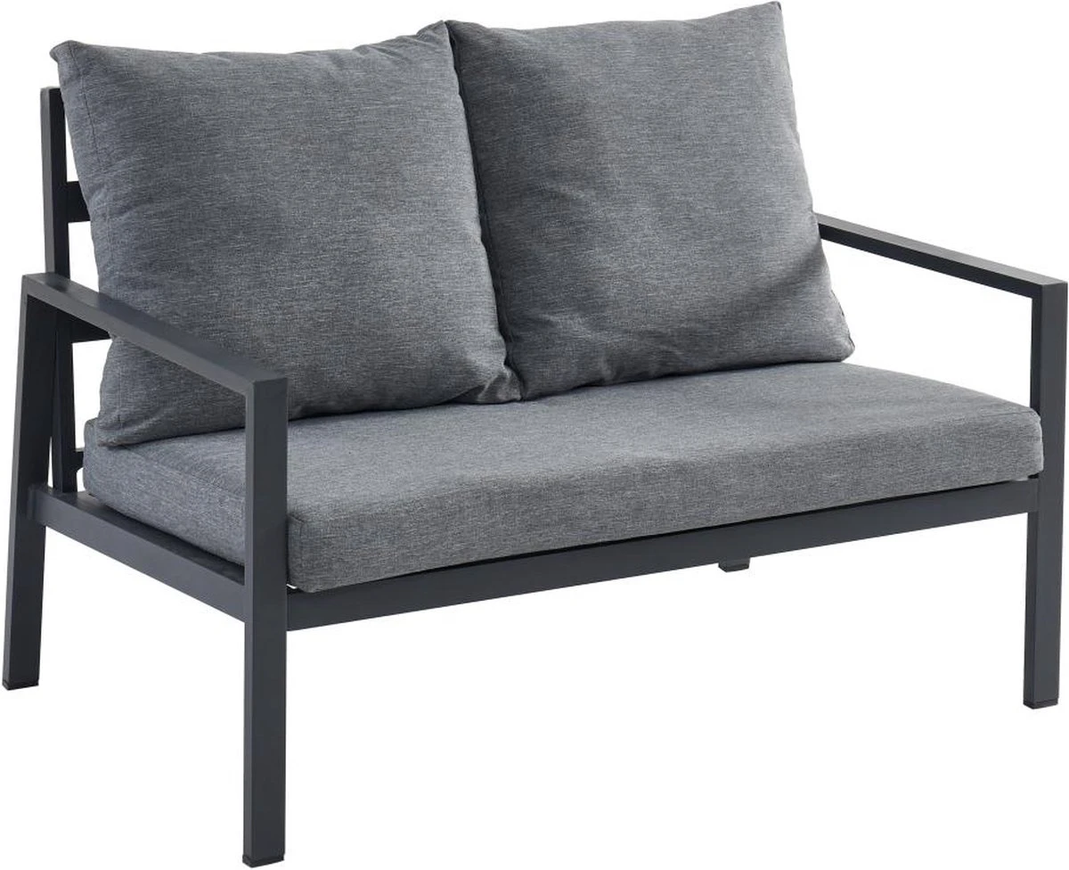 MYLIA Set De Jardin En Aluminium : 1 Canapé 2 Places, 2 Fauteuils Et 1 Table Basse - Gris Anthracite - SUNLY L 110.5 Cm X H 74.5 Cm X P 67.5 Cm 5 MYLIA Set De Jardin En Aluminium : 1 Canapé 2 Places, 2 Fauteuils Et 1 Table Basse - Gris Anthracite - SUNLY L 110.5 Cm X H 74.5 Cm X P 67.5 Cm – Image 5