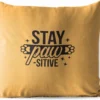 Coussins D'extérieur - Jardin - Décoration Murale Orange Quote Stay Paw-sitive - 45x45 Cm