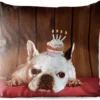 Coussins D'extérieur - Jardin - Bouledogue Français Avec Un Cupcake Sur La Tête - 50x50 Cm