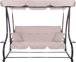 Banc De Balançoire Springos | Venise-Swing | 3 Places | Imperméable à L'eau | Comprend 2 Coussins | Auvent Réglable | 163 X 212 X 125 Cm | Beige 24 Banc De Balançoire Springos | Venise-Swing | 3 Places | Imperméable à L'eau | Comprend 2 Coussins | Auvent Réglable | 163 X 212 X 125 Cm | Beige -Jardin Meubles Magasin 1200x979