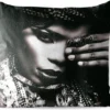 Coussin D'extérieur - Femme - Bijoux - Zwart - Wit - 45x45 Cm - Résistant Aux Intempéries
