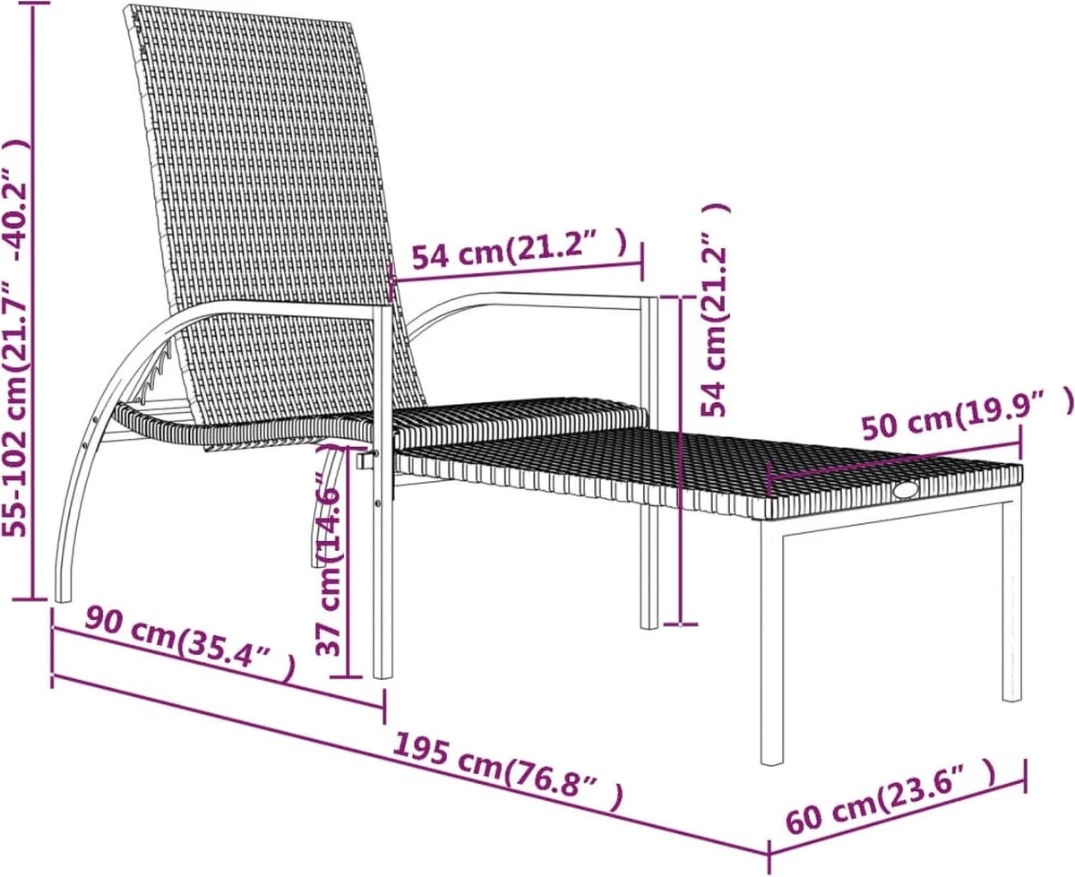 Chaises Longues Premium - Chaises Longues 2 Pcs Avec Repose-pieds Polyéthylène Rotin Marron - Lit - Chambre 9 Chaises Longues Premium - Chaises Longues 2 Pcs Avec Repose-pieds Polyéthylène Rotin Marron - Lit - Chambre – Image 9