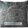 Coussin De Jardin - Plan D'étage - Roosendaal - Grijs - Blauw - 40x40 Cm - Résistant Aux Intempéries