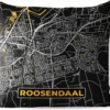 Coussin D'extérieur Résistant Aux Intempéries - Plan D'étage - Roosendaal - Or - Zwart - 50x50 Cm