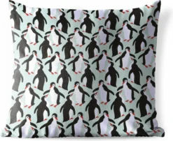 Coussins D'extérieur - Jardin - Illustration D'un Motif De Pingouins - 50x50 Cm