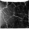 Coussin D'extérieur - Marbre - Zwart - Wit - Structure - 45x45 Cm - Résistant Aux Intempéries