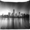 Coussins D'extérieur - Jardin - Skyline Of New York - Noir Et Blanc - 40x40 Cm