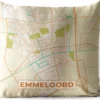 Coussin D'extérieur Résistant Aux Intempéries - Carte - Emmeloord - Vintage - 50x50 Cm