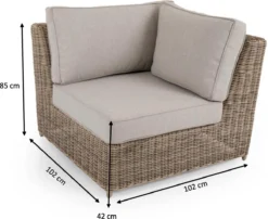 Élément De Coin Glendon | Rustique | Autour De L'osier | Brafab -Jardin Meubles Magasin 1200x981 3