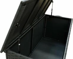 Boîte à Coussins Kynast Boîte à Coussins De Jardin En Rotin De 260 Litres Avec Couvercle Et Ressorts à Gaz 133x55x63cm -Jardin Meubles Magasin 1200x981 4