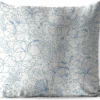 Coussin D'extérieur Résistant Aux Intempéries - Eté - Fleurs - Blauw - 50x50 Cm