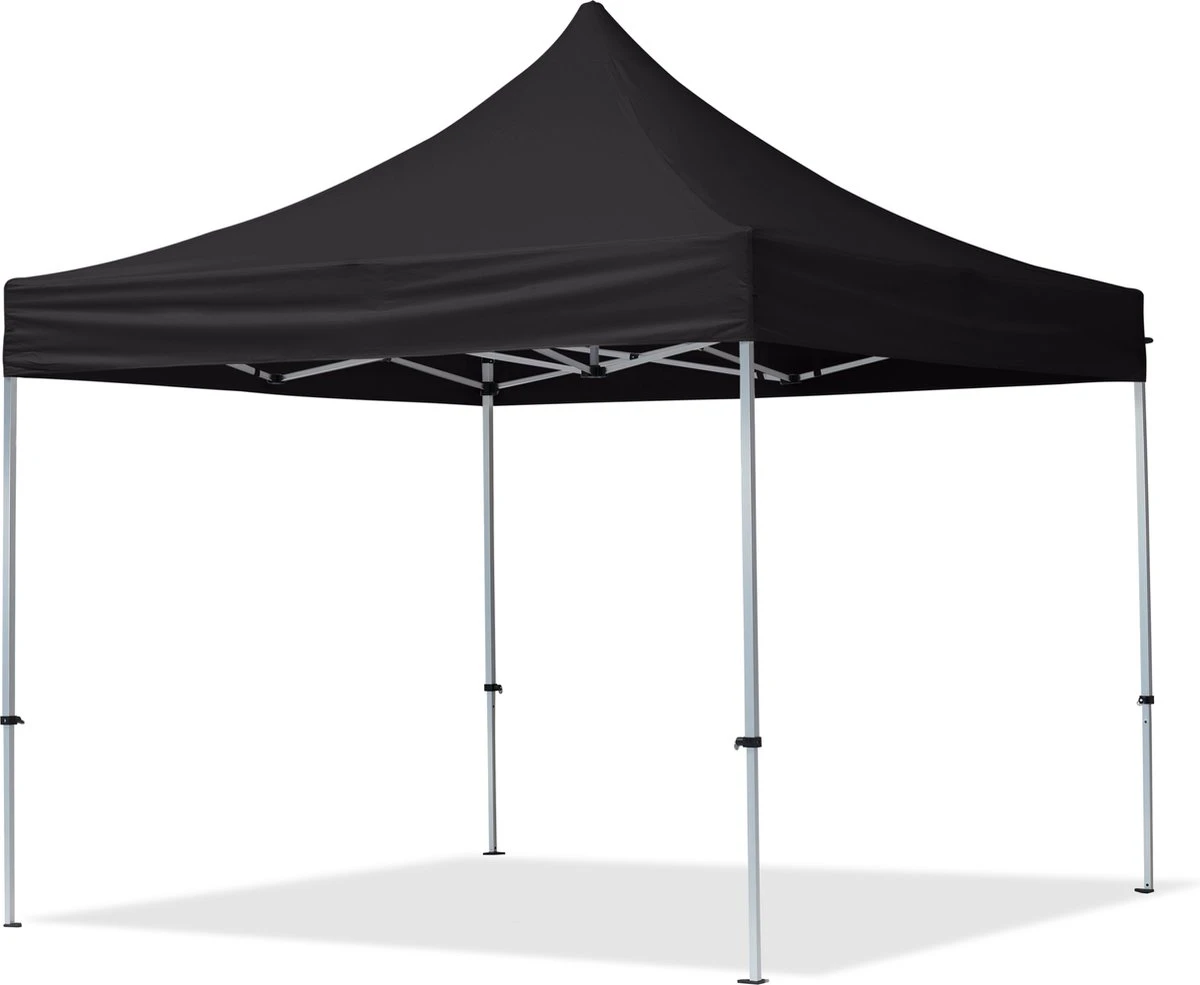 Pavillon Pliant, Tente Pliante, 3 X 3 M, 2 Parties Latérales 32 Mm, Pavillon En Aluminium, Tente De Réception, PES300, 100 % étanche, Noir 3 Pavillon Pliant, Tente Pliante, 3 X 3 M, 2 Parties Latérales 32 Mm, Pavillon En Aluminium, Tente De Réception, PES300, 100 % étanche, Noir – Image 3