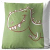 Coussins D'extérieur - Jardin - Une Illustration D'un Dinosaure Sur Fond Vert - 60x60 Cm