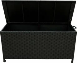 Boîte à Coussins Kynast Boîte à Coussins De Jardin En Rotin De 260 Litres Avec Couvercle Et Ressorts à Gaz 133x55x63cm -Jardin Meubles Magasin 1200x987 7