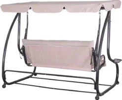 Banc De Balançoire Springos | Venise-Swing | 3 Places | Imperméable à L'eau | Comprend 2 Coussins | Auvent Réglable | 163 X 212 X 125 Cm | Beige 25 Banc De Balançoire Springos | Venise-Swing | 3 Places | Imperméable à L'eau | Comprend 2 Coussins | Auvent Réglable | 163 X 212 X 125 Cm | Beige -Jardin Meubles Magasin 1200x988 1