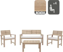NATERIAL - Salon De Jardin SOLIS - Salon De Balcon 4 Personnes - Salon De Jardin - Acacia - Bois/blanc 11 NATERIAL - Salon De Jardin SOLIS - Salon De Balcon 4 Personnes - Salon De Jardin - Acacia - Bois/blanc -Jardin Meubles Magasin 1200x988 11