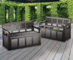 Banc De Jardin 2 PIECES - Avec Coffre De Opbergbox/ Coussin Banc De Rangement -130x60x85cm - Zwart 6 Banc De Jardin 2 PIECES - Avec Coffre De Opbergbox/ Coussin Banc De Rangement -130x60x85cm - Zwart -Jardin Meubles Magasin 1200x988 12