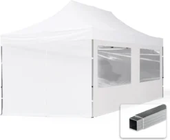 Pavillon Pliant, Tente Pliante, 3 X 6 M, 4 Parties Latérales 32 Mm, Pavillon En Aluminium, Tente De Réception, PES300, 100 % étanche, Blanc -Jardin Meubles Magasin 1200x988 2