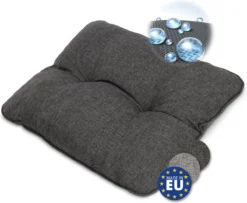 Beautissu BeauFlair - Coussin De Dossier Plein Air Lounge 70x40cm - Coussin De Jardin épaisseur 12cm - Housse Hydrofuge & Saleté - Anthracite