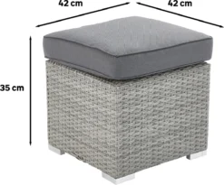 NATERIAL - Salon De Jardin DAVOS - 6 Personnes - Aluminium - Rotin Plastique - Grijs - Salon De Jardin - Salon De Jardin - Polyrotin -Jardin Meubles Magasin 1200x994 10