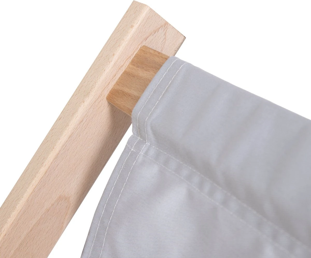 Chaise De Plage Holtaz Chaise Longue Confortable Pliable En Bois Avec Hauteur De Couchage Réglable - Gris 3 Chaise De Plage Holtaz Chaise Longue Confortable Pliable En Bois Avec Hauteur De Couchage Réglable - Gris – Image 3