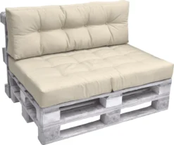 Beautissu De Palette Beautissu Eco Elements - Coussin De Dossier 120x40x15 Cm Pour Canapé-palette - Kussen Nature - Coussins De Palette En Qualité Coussin De Matelas