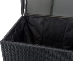 Opbergbox En Rotin XL - 148 X 85 X 84 Cm Zwart - Boîte à Coussins De Jardin - Étanche - Avec Couvercle - Pour Intérieur & Extérieur - Boîte De Jardin -Jardin Meubles Magasin 1200x996 7
