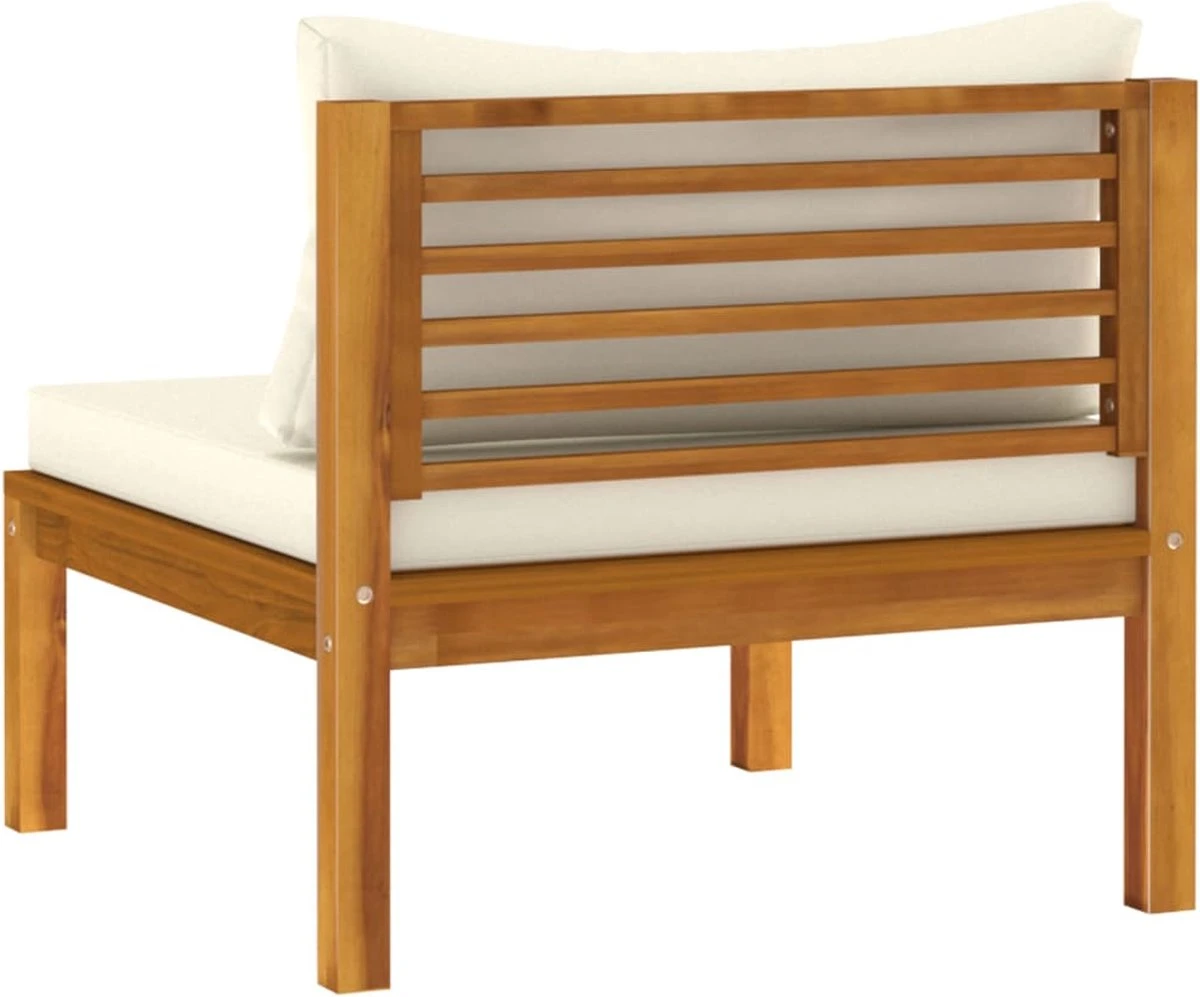 Prolenta Premium - Ensemble De Salon 9 Pièces Avec Coussins Couleur Crème En Bois D'acacia Massif 6 Prolenta Premium - Ensemble De Salon 9 Pièces Avec Coussins Couleur Crème En Bois D'acacia Massif – Image 6