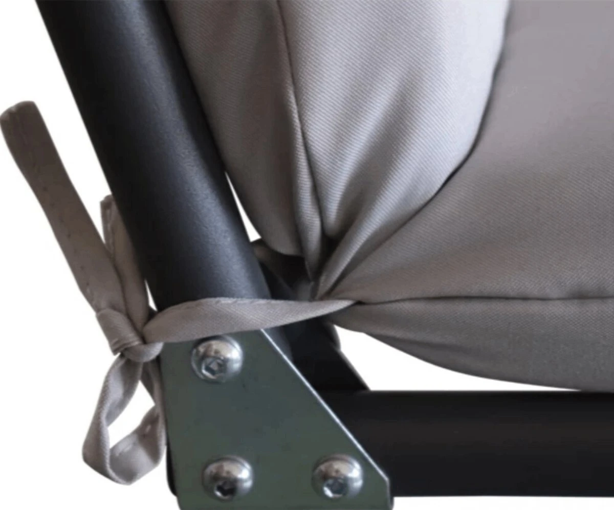 GENERIC - Balançoire De Jardin - Balançoire 3 Places Avec Auvent - Avec Kussen - Max.180kg - H.151 X L.170 X P.112 Cm - Acier - Polyester - Gris Foncé - Canapé Balançoire - Siège Balançoire 5 GENERIC - Balançoire De Jardin - Balançoire 3 Places Avec Auvent - Avec Kussen - Max.180kg - H.151 X L.170 X P.112 Cm - Acier - Polyester - Gris Foncé - Canapé Balançoire - Siège Balançoire – Image 5